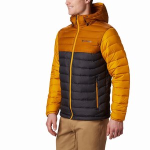 Columbia Powder Lite™ Hooded Insulated Jacka Herr Gula/Svarta (OMBSP8432)